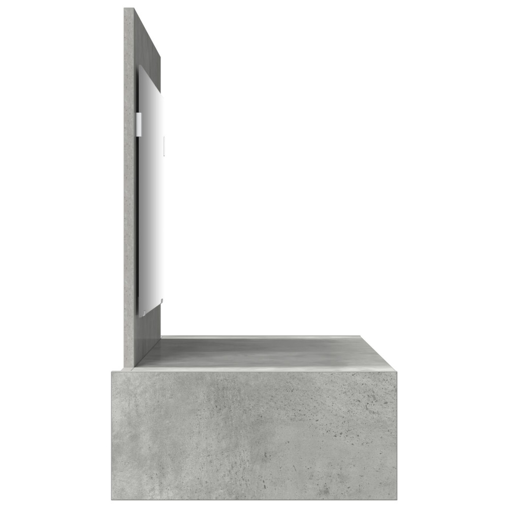 Produktbild för Smyckebord med låda Grå 100 x 40 x 70 cm Konstruerat trä
