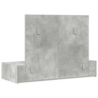 Produktbild för Smyckebord med låda Grå 100 x 40 x 70 cm Konstruerat trä