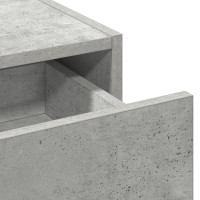 Produktbild för Smyckebord med låda Grå 100 x 40 x 70 cm Konstruerat trä