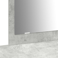 Produktbild för Smyckebord med låda Grå 100 x 40 x 70 cm Konstruerat trä