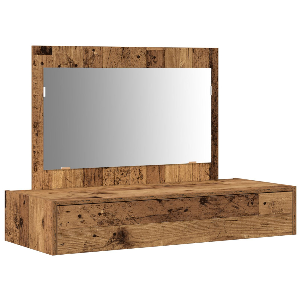 Produktbild för Smyckebord med låda Brun 100 x 40 x 70 cm Konstruerat trä