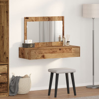Produktbild för Smyckebord med låda Brun 100 x 40 x 70 cm Konstruerat trä