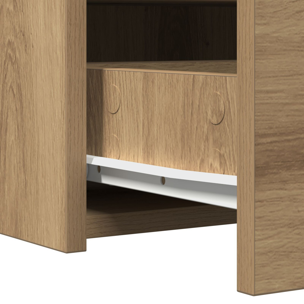 Produktbild för Smyckebord med låda Brun 100 x 40 x 70 cm Konstruerat trä