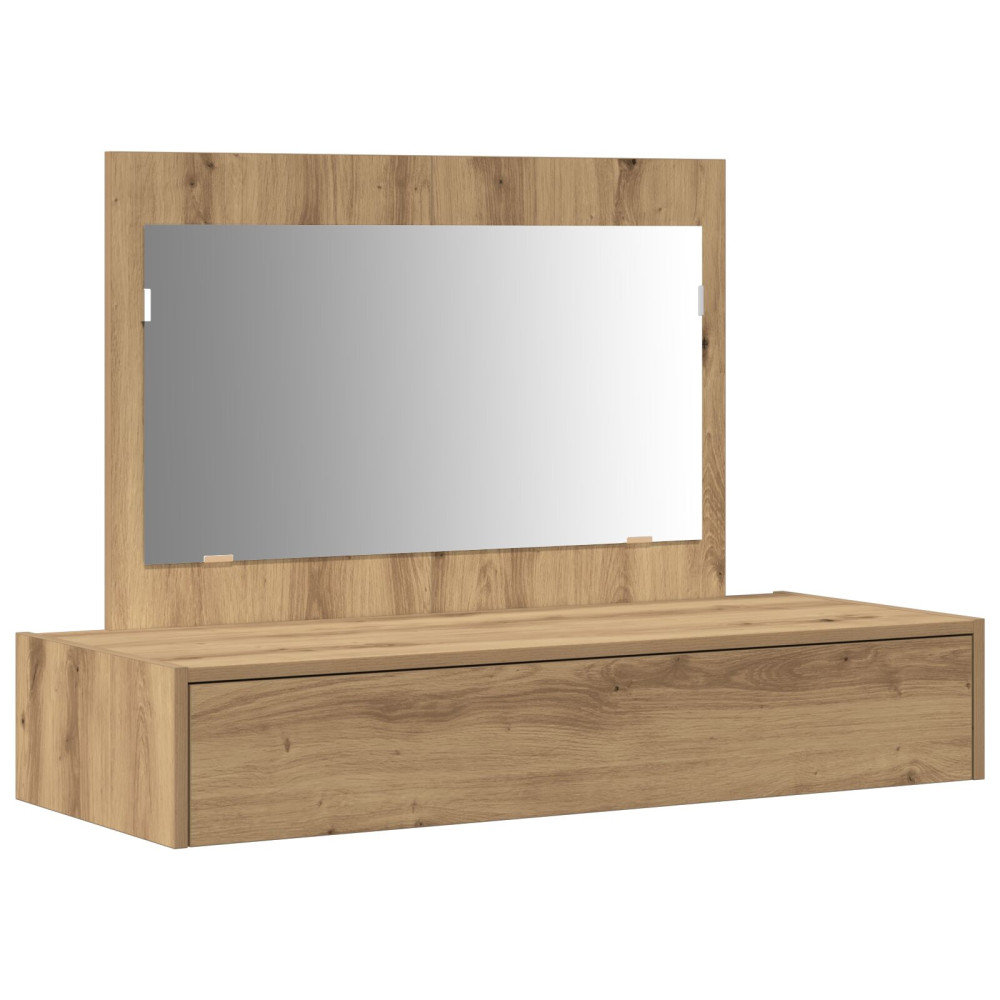 Produktbild för Smyckebord med låda Brun 100 x 40 x 70 cm Konstruerat trä