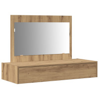 Produktbild för Smyckebord med låda Brun 100 x 40 x 70 cm Konstruerat trä