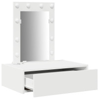 Produktbild för Smyckebord med låda Vit 60 x 40 x 70 cm Konstruerat trä