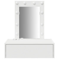 Produktbild för Smyckebord med låda Vit 60 x 40 x 70 cm Konstruerat trä