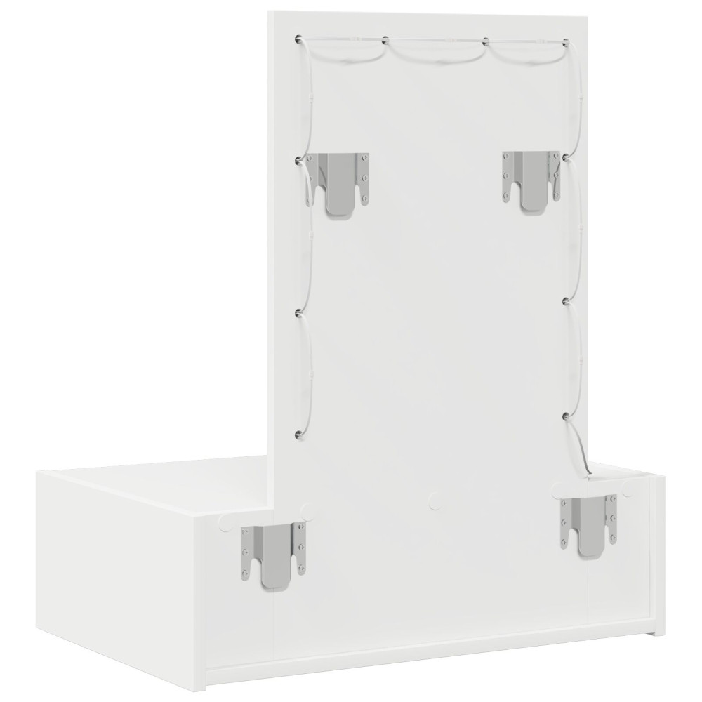 Produktbild för Smyckebord med låda Vit 60 x 40 x 70 cm Konstruerat trä