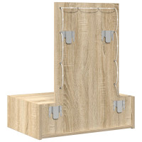 Produktbild för Smyckebord med låda Brun 60 x 40 x 70 cm Konstruerat trä