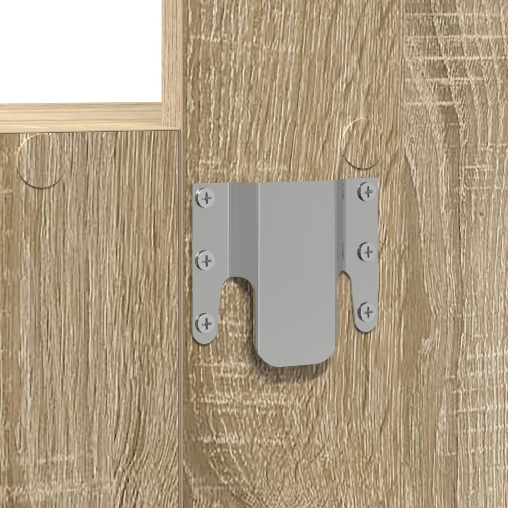 Produktbild för Smyckebord med låda Brun 60 x 40 x 70 cm Konstruerat trä