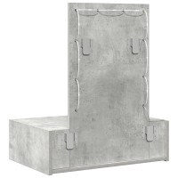 Produktbild för Smyckebord med låda Grå 60 x 40 x 70 cm Konstruerat trä