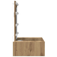 Produktbild för Smyckebord med låda Brun 60 x 40 x 70 cm Konstruerat trä