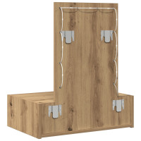 Produktbild för Smyckebord med låda Brun 60 x 40 x 70 cm Konstruerat trä