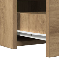 Produktbild för Smyckebord med låda Brun 60 x 40 x 70 cm Konstruerat trä