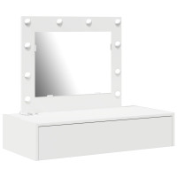 Produktbild för Smyckebord med låda Vit 83 x 40 x 70 cm Konstruerat trä