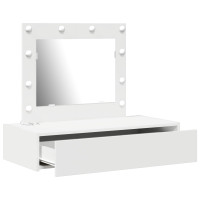 Produktbild för Smyckebord med låda Vit 83 x 40 x 70 cm Konstruerat trä