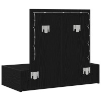 Produktbild för Smyckebord med låda Svart 83 x 40 x 70 cm Konstruerat trä