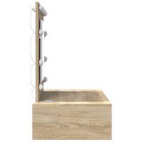 Produktbild för Smyckebord med låda Brun 83 x 40 x 70 cm Konstruerat trä