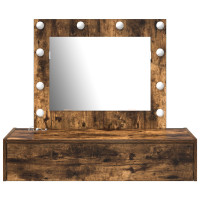 Produktbild för Smyckebord med låda Brun 83 x 40 x 70 cm Konstruerat trä