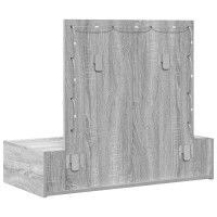Produktbild för Smyckebord med låda Grå 83 x 40 x 70 cm Konstruerat trä