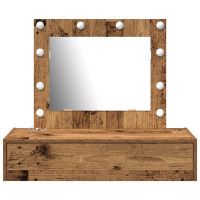 Produktbild för Smyckebord med låda Brun 83 x 40 x 70 cm Konstruerat trä