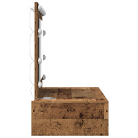 Produktbild för Smyckebord med låda Brun 83 x 40 x 70 cm Konstruerat trä