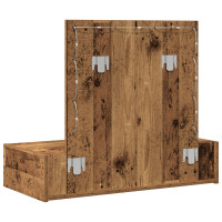 Produktbild för Smyckebord med låda Brun 83 x 40 x 70 cm Konstruerat trä