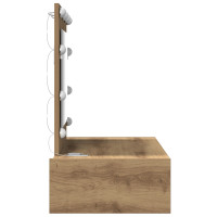 Produktbild för Smyckebord med låda Brun 83 x 40 x 70 cm Konstruerat trä