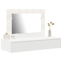 Produktbild för Smyckebord med låda Vit 100 x 40 x 70 cm Konstruerat trä
