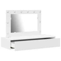 Produktbild för Smyckebord med låda Vit 100 x 40 x 70 cm Konstruerat trä
