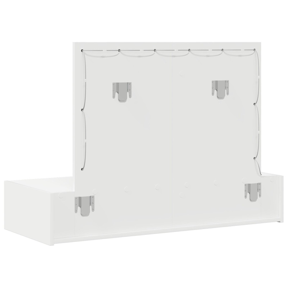 Produktbild för Smyckebord med låda Vit 100 x 40 x 70 cm Konstruerat trä