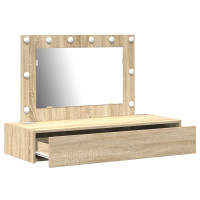 Produktbild för Smyckebord med låda Brun 100 x 40 x 70 cm Konstruerat trä