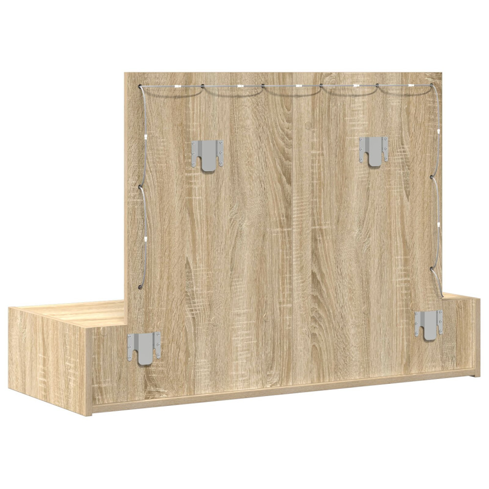Produktbild för Smyckebord med låda Brun 100 x 40 x 70 cm Konstruerat trä