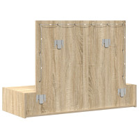 Produktbild för Smyckebord med låda Brun 100 x 40 x 70 cm Konstruerat trä