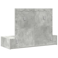 Produktbild för Smyckebord med låda Grå 100 x 40 x 70 cm Konstruerat trä
