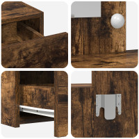 Produktbild för Smyckebord med låda Brun 100 x 40 x 70 cm Konstruerat trä