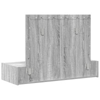 Produktbild för Smyckebord med låda Grå 100 x 40 x 70 cm Konstruerat trä