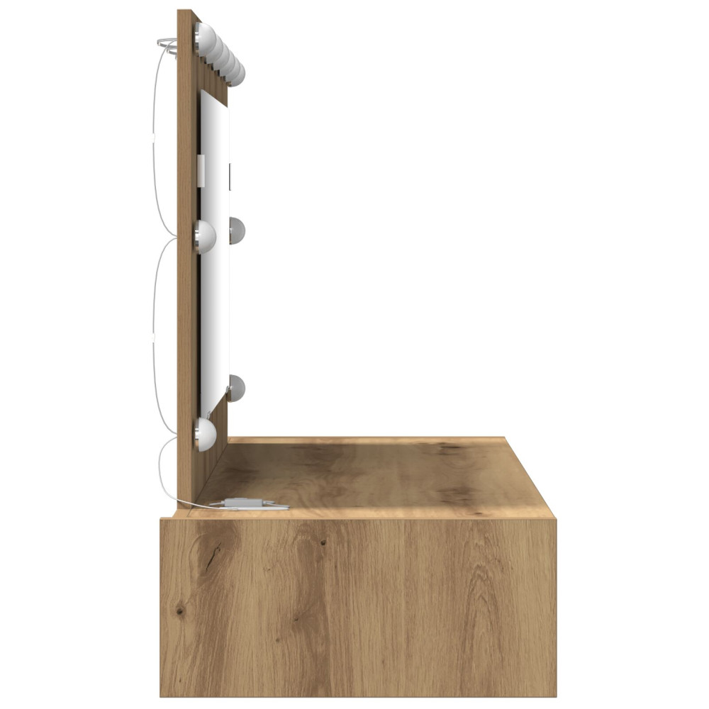 Produktbild för Smyckebord med låda Brun 100 x 40 x 70 cm Konstruerat trä