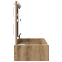 Produktbild för Smyckebord med låda Brun 100 x 40 x 70 cm Konstruerat trä