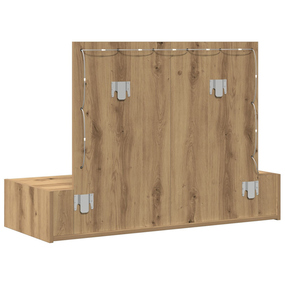 Produktbild för Smyckebord med låda Brun 100 x 40 x 70 cm Konstruerat trä