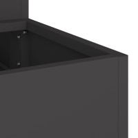 Produktbild för Trädgårdsplanterare Svart 90 x 90 x 35 cm Kallvalsat stål