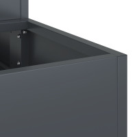 Produktbild för Trädgårdsplanterare Antracit 90 x 90 x 35 cm Kallvalsat stål