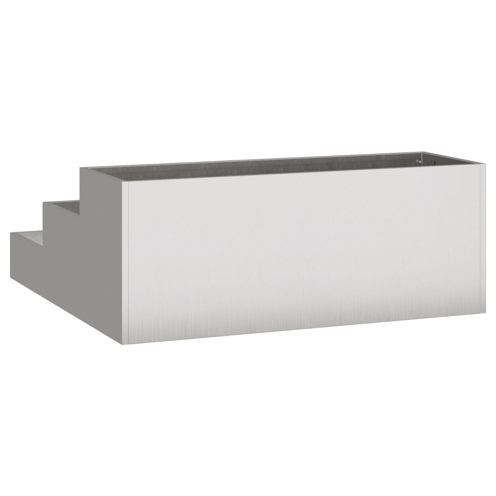Produktbild för Trädgårdsplanterare Silver 90 x 90 x 35 cm Rostfritt stål
