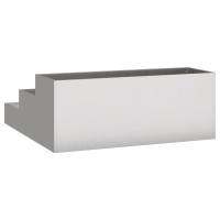 Produktbild för Trädgårdsplanterare Silver 90 x 90 x 35 cm Rostfritt stål