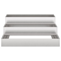 Produktbild för Trädgårdsplanterare Silver 90 x 90 x 35 cm Rostfritt stål