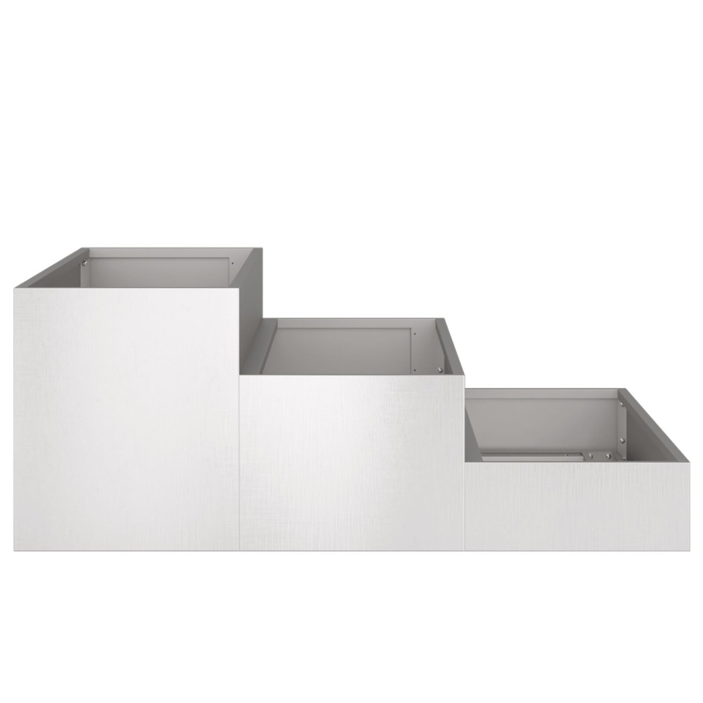 Produktbild för Trädgårdsplanterare Silver 90 x 90 x 35 cm Rostfritt stål
