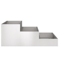 Produktbild för Trädgårdsplanterare Silver 90 x 90 x 35 cm Rostfritt stål