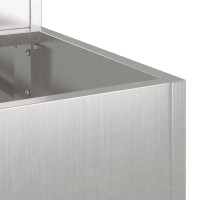 Produktbild för Trädgårdsplanterare Silver 90 x 90 x 35 cm Rostfritt stål