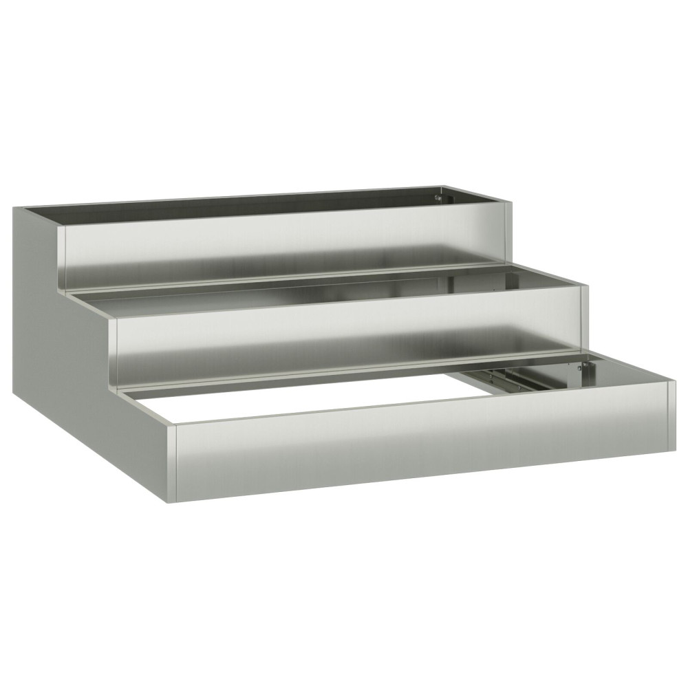 Produktbild för Trädgårdsplanterare Silver 90 x 90 x 35 cm Galvaniserat Stål