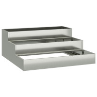 Produktbild för Trädgårdsplanterare Silver 90 x 90 x 35 cm Galvaniserat Stål
